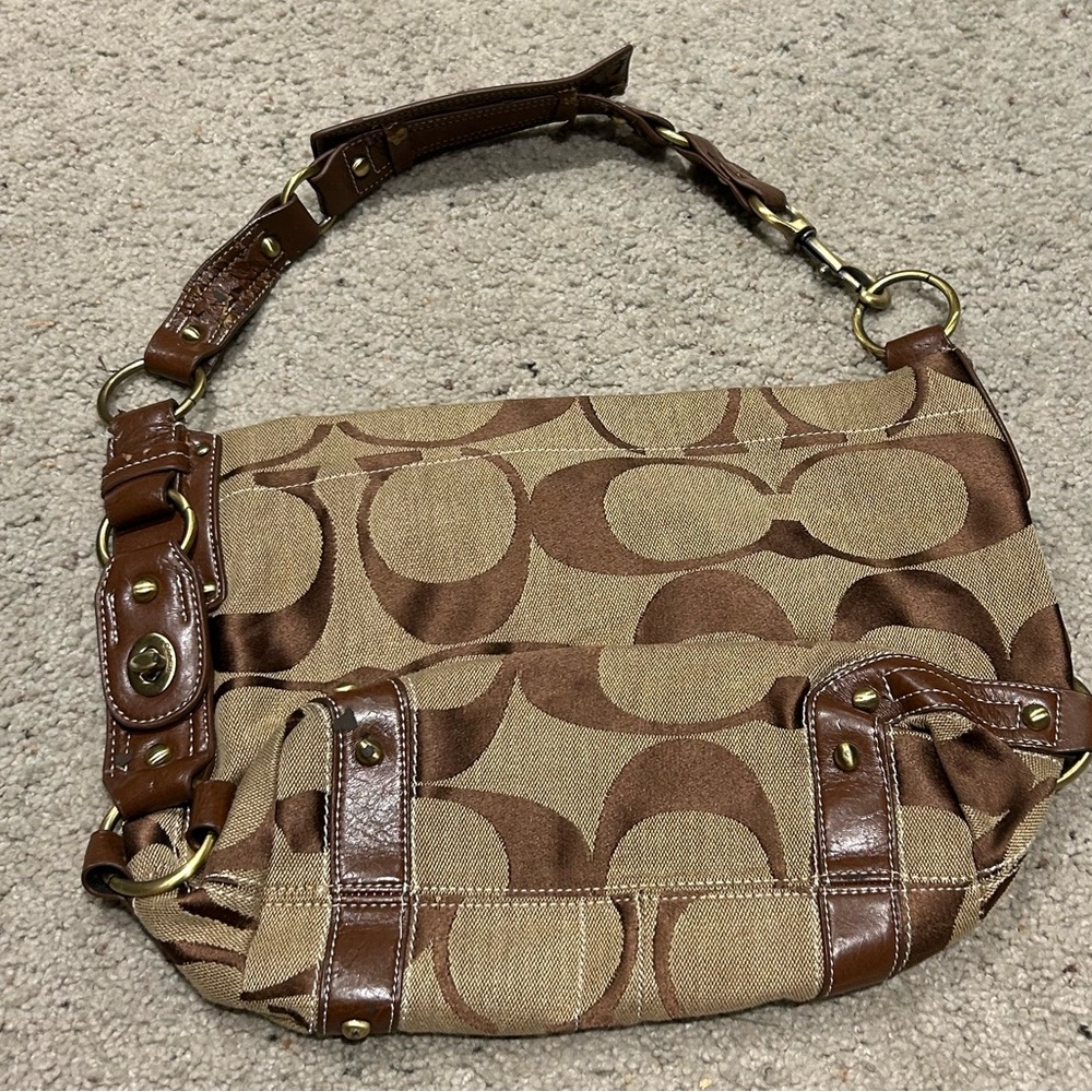 Vintage brown and tan Coach purse